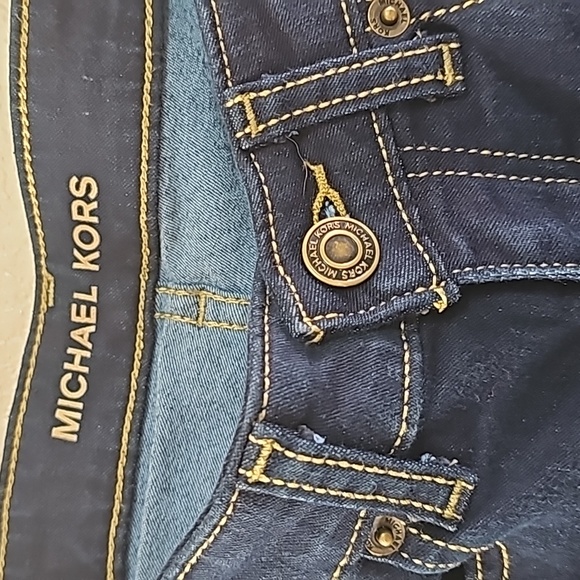 Excellent - Michael Michael Kors Dark Blue Jeans with MK Logo size 4 - Picture 3 of 7